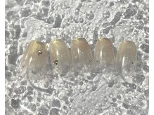 ミュウネイル(miu_nail)/オーロラフレンチ×ラメグラ