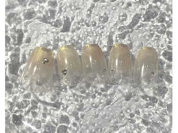 ミュウネイル(miu_nail)/オーロラフレンチ×ラメグラ