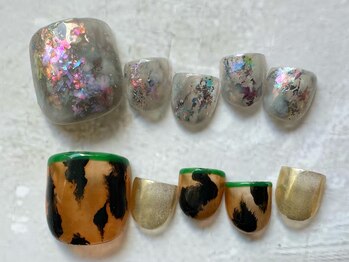 アブニール 我孫子店(ＡＶＥＮＩＲ)の写真/我孫子駅30秒!つま先までオシャレを楽しみたい方にフットネイル♪写真はご新規様上¥7,660/下¥8,760[我孫子]