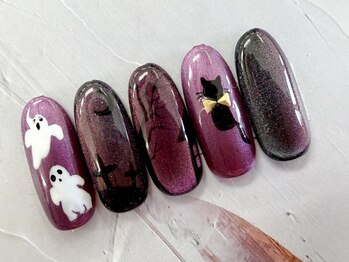 ディーネイル 池袋(D-nail)/【森】おばけ×黒猫