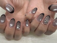 マグネット×黒フレンチ