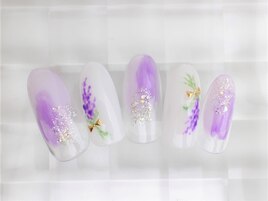 夏色　ニュアンス　フラワー手描