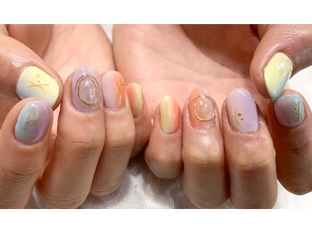 ネイル シスター(nail sister)/カラフルグラデーションネイル