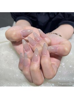 クイーンズビューティーサロン 新宿本店(Queen's beauty salon)/チップ長さ出し10本+ワンカラー