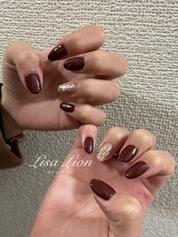 秋人気ネイル☆ワンカラーとラメ