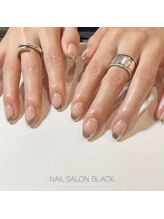 ブラック 池尻大橋店(BLACK)/先端ミラーフレンチネイル