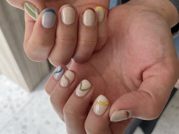 アース コアフュールボーテ 富山婦中店(EARTH coiffure beaute)/うねうねネイル　9500円