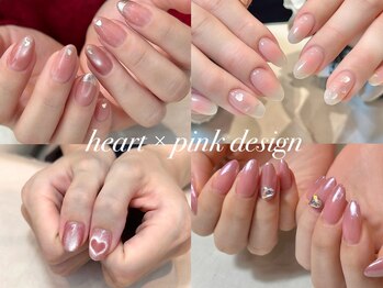 ケーツーネイル(k-two nail)/ハート×ピンクデザイン(みな)