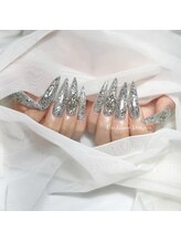 アン ジョーヌドラゴ/【ロングネイル】シルバーネイル