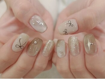 ボネール(nail ＆ eyelash Bounail)の写真/お気に入りを詰め込んだこだわりネイルはBounailで★手描きネイル・3D・パーツ多数!見惚れる指先に☆[田町]
