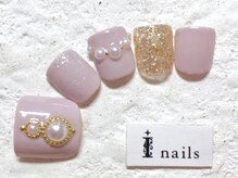 アイネイルズ 新宿店(I nails)/くすみビジュー