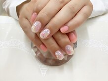 プルミエ ネイル(Premier Nail)/ホロ紫陽花＆水滴ネイル
