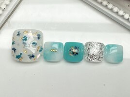 フラワーフットネイル
