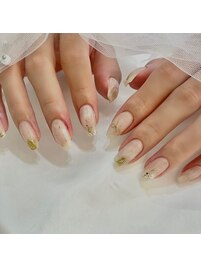 ニュアンスホワイト×キラキラ