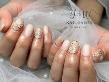 ユーネイル(YW nail)/４本アート＋パーツ