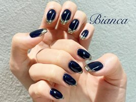 ミラーフレンチネイル￥8400