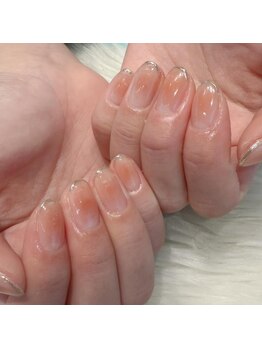 チークｘ細フレンチライン