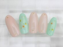 ネイルサロン あかねいろ/春夏　押花ニュアンス　ワイヤー