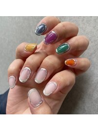 カラフルアシメニュアンス☆