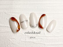 エストラッシュアンドネイル 銀座店(est lash&nail)/うねうねべっ甲ネイル