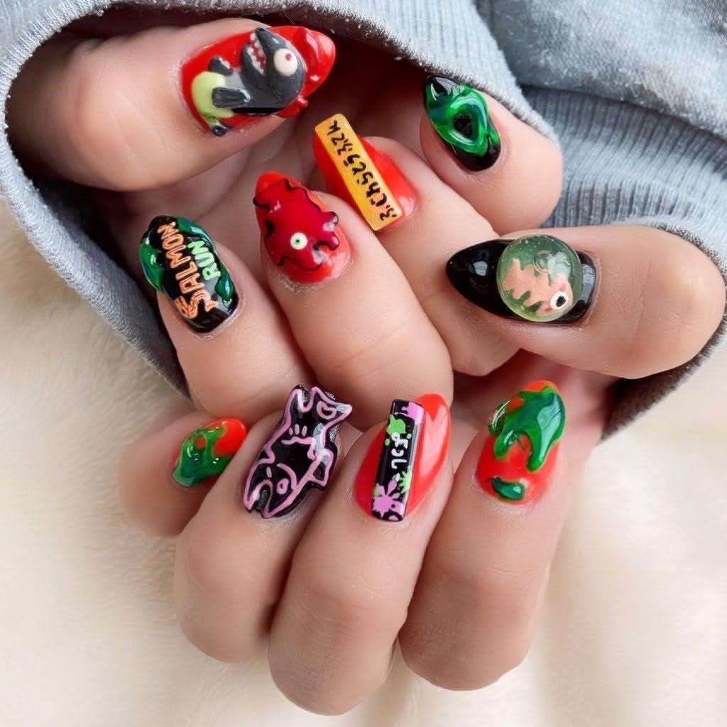 スプラトゥーンサモランネイル♪：PG007652640｜ネイルパニックの