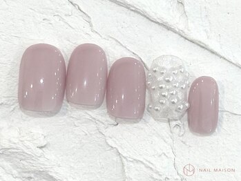 ネイルメゾン 池袋店(NAIL MAISON)/パールリボン¥8050