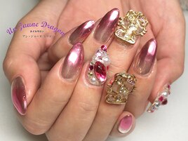 【自爪ネイル】ミラーグラデ