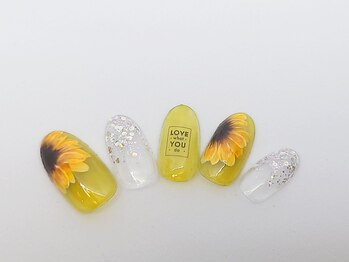 ネイルプラータ(Nail Plata)/ひまわりネイル【8980】