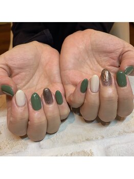 Mネイルアンドカフェ シェレステ/秋冬のワンカラー☆