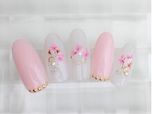 ネイルサロン あかねいろ/秋冬　押し花　ワイヤー結婚式