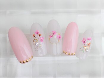 ネイルサロン あかねいろ/秋冬 押し花 ワイヤー結婚式