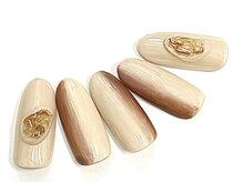 コルン/秋ネイル・縦グラデーション