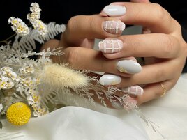 ホワイトツイードネイル♪