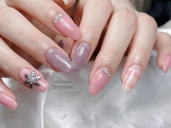 シマー(Shimmer)/冬ネイル