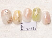 アイネイルズ 池袋店(I-nails)/春色和柄ニュアンス