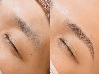 エムズハグ(M's hug)の写真/【黄金比率で自分史上最高の眉毛になれる！】自眉を活かした顔馴染みの良いデザインをご提案します★