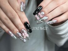 イチネイル(ICHI NAIL)/ミラー×リボン