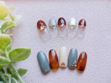 マニッシュ(Manish)/秋ネイル/べっこうネイル