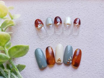 マニッシュ(Manish)/秋ネイル/べっこうネイル