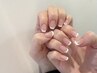 ブライダルネイルにも◎フレンチネイル¥6,000 《オフ・ケア込》パラジェル有