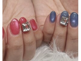 ビジューネイル/ワンカラー