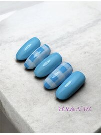 ギンガムチェックネイル