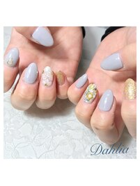 フラワー×ストーン敷き詰め