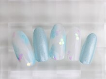 ネイルサロン あかねいろ/春夏　ニュアンス　ホロアート