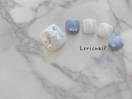 ★フット定額★雪の結晶ネイル♪