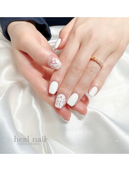 ヒールネイル(heal nail)/white×heart~