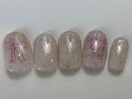 リボン色鉛筆アートピンク¥6000