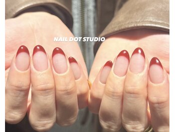ネイルドットスタジオ 堺筋本町(NAIL DOT STUDIO)/ボルドーフレンチ