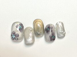 インクフラワー×ドット×ホロ