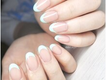 ドルチェ アージョ(dolce agio)/ミントグリーンのフレンチネイル